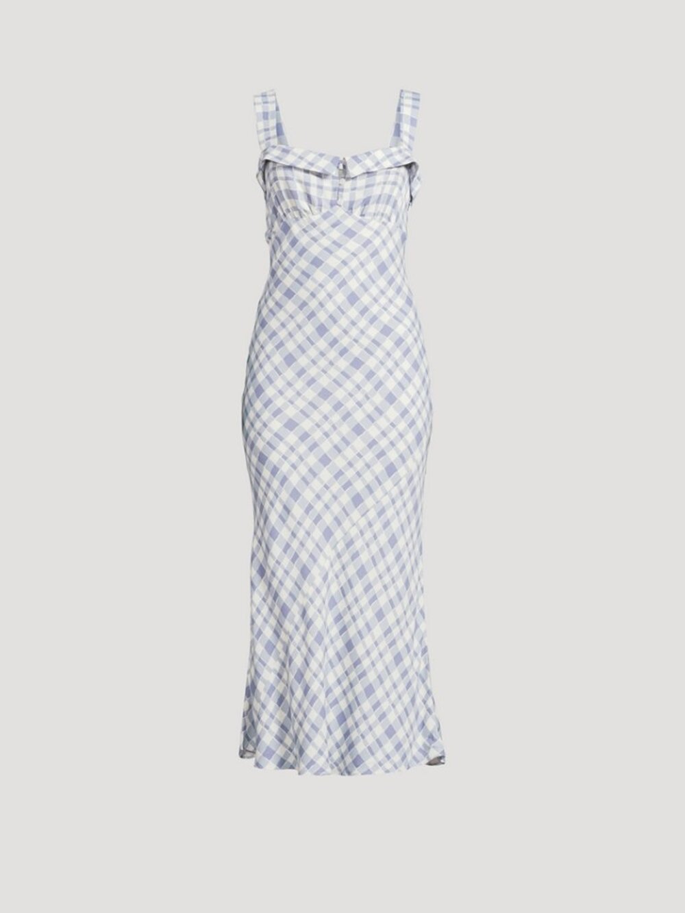 REFORMATION Tancy Bias-Cut Dress In Check Print